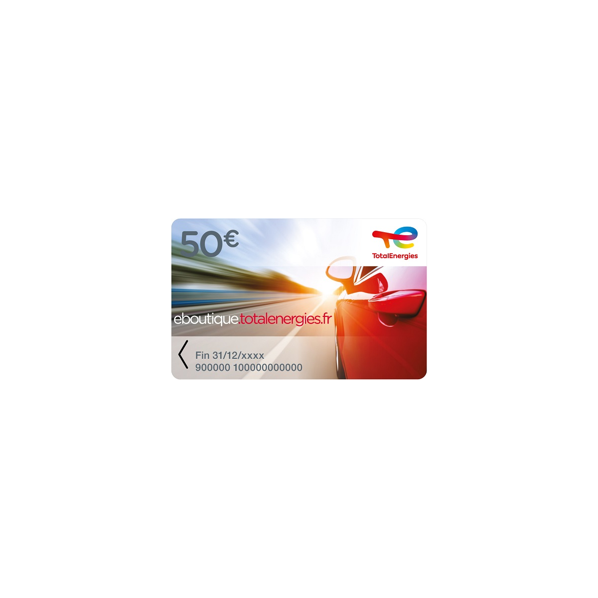 Carte cadeau carburant Jubileo TotalEnergies 50€