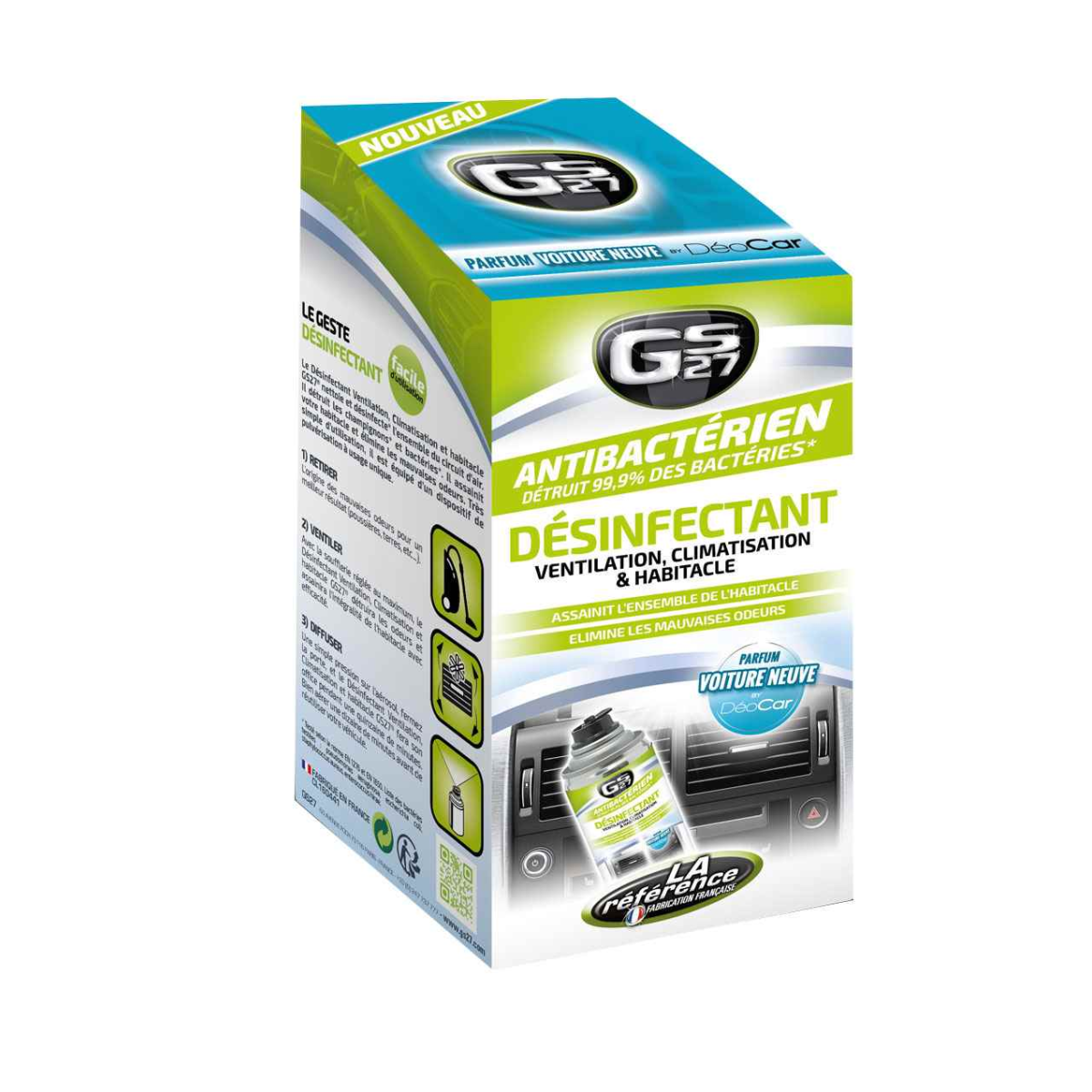 GS27 Désinfectant Ventilation Climatisation et habitacle