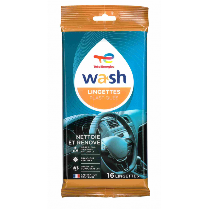 Lingettes nettoyantes pour plastiques WASH