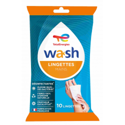 Lingettes mains désinfectantes x10 WASH