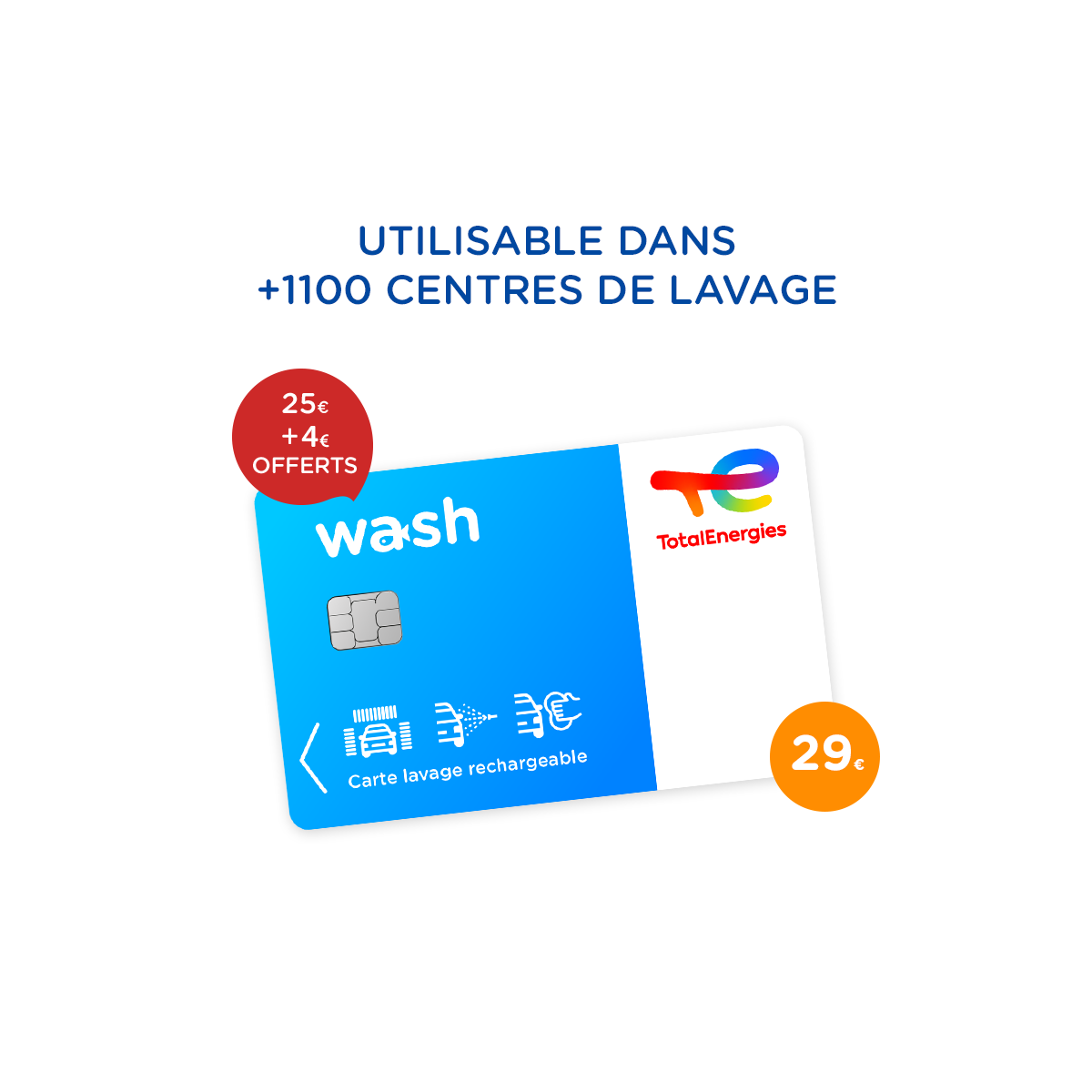 Carte de lavage Wash 25€