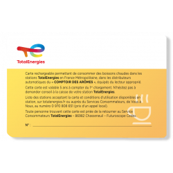 Carte Coffee Comptoir des Arômes