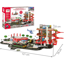 Jouet Maxi Garage avec Station-Service Complète 3 Niveaux