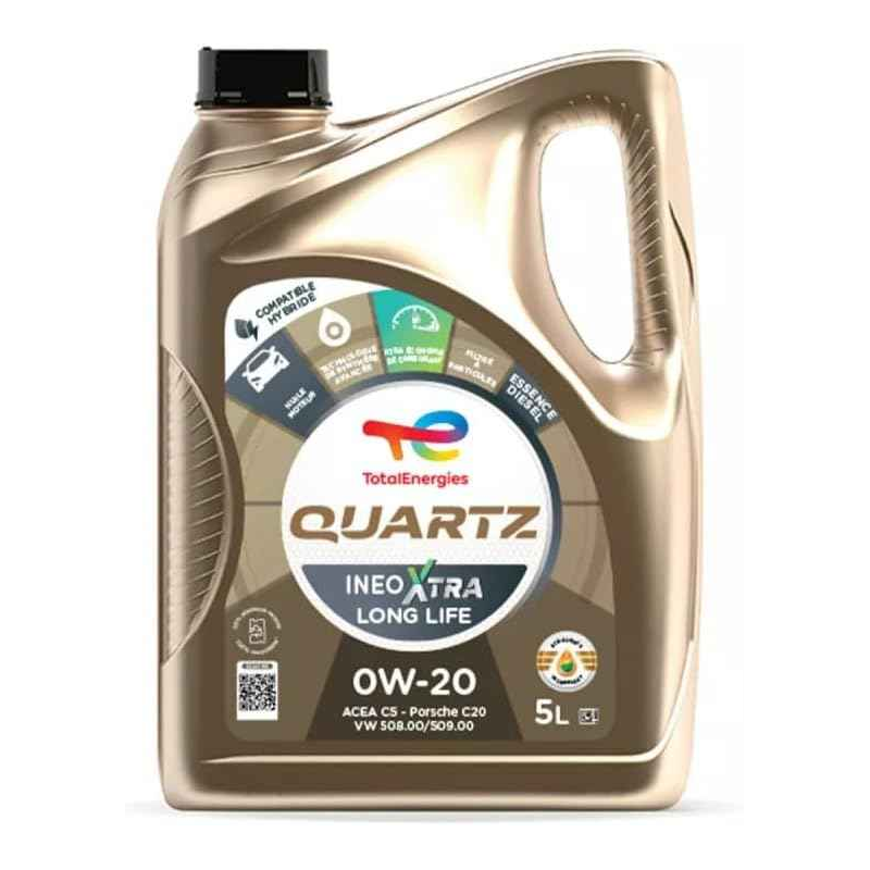 Huile moteur Quartz Ineo Xtra Long Life 0W-20 5L