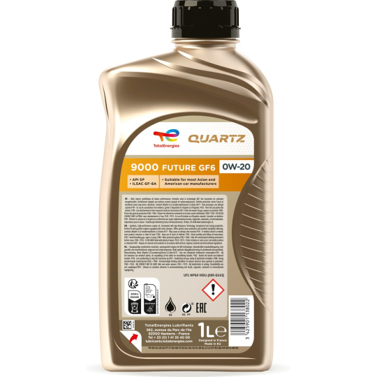 Huile moteur essence Quartz 9000 Future GF6 0W-20 1L