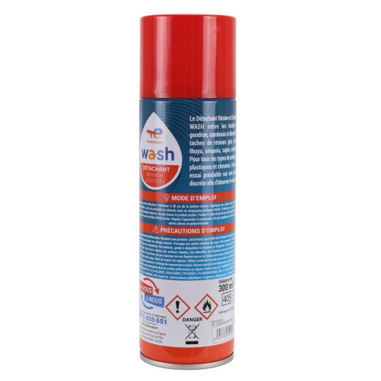 Détachant résine et goudron pour carrosserie Wash