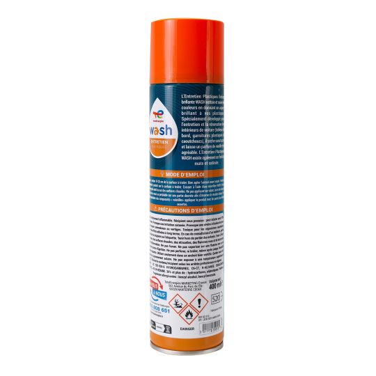 Entretien plastique finition brillante 400ml WASH