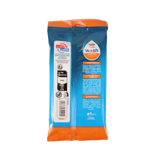 Lingettes nettoyantes cuir WASH