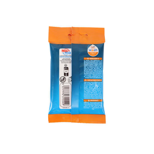 Lingettes mains désinfectantes WASH