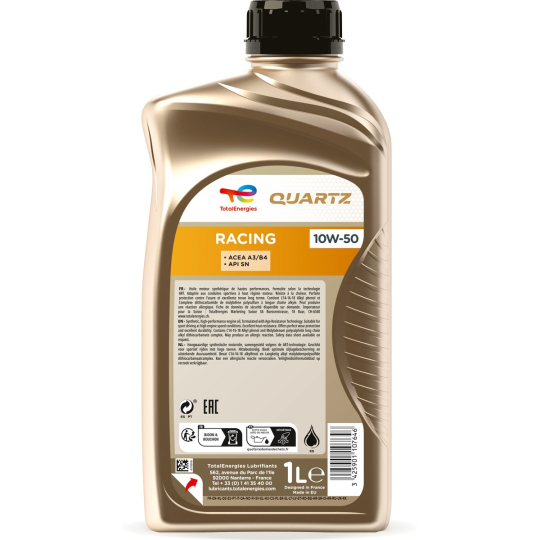 Huile sport Quartz Racing 10W-50 1L