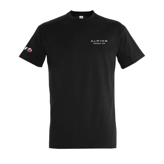 T-shirt Noir Officiel Alpine x Elf 2026 | 100% Coton Alpine Endurance Team